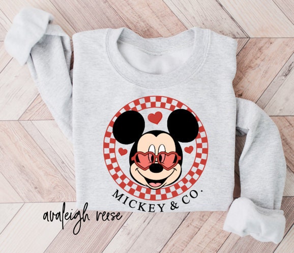 Mickey Mickey Valentine Shirt,Disney Valentine Sweatshirt,Valentine's Day hoodie, Disneyland Valentine Shirt, Couple Sweatshirt for Disney