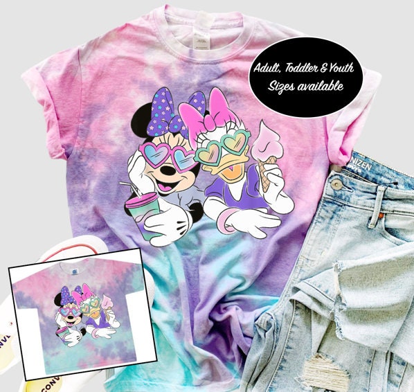 Minnie and Daisy T-shirt, Mom and daughter Shirts, Tie Dye T-shirt, Matching Shirts, Mama and me outfit, Minnie Daisy Besties