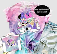 Minnie and Daisy T-shirt, Mom and daughter Shirts, Tie Dye T-shirt, Matching Shirts, Mama and me outfit, Minnie Daisy Besties