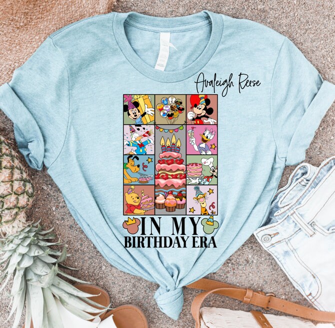 Disney In my Birthday era shirts, Youth Disney Birthday Era tees,