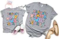 Happiest mama On Earth Shirt, Happiest kid on earth, Best day ever shirt, Believe in magic shirt, Matching Family, Retro Vacation Shirts