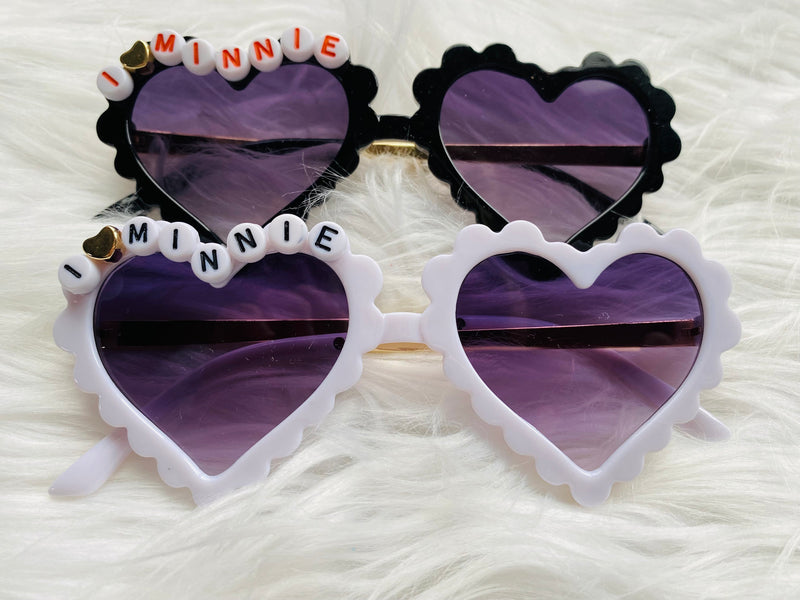 READY TO SHIP | Heart Scalloped Sunglasses | Girls Flower Sunglasses | Custom Name Sunglasses | Sunnies for Kids | Toddler Glasses