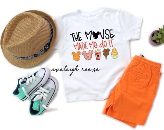 The mouse made me do it Shirt, Disney Snacks shirt, Main Street Snacks Shirt, Disneyland Shirt, Kid Youth Toddler T-shirt