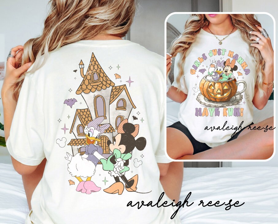 Disney Minnie Daisy Halloween Shirt, Girls Just Wanna Have Fun Teacup, Disney Besties Shirt, Disneyworld Shirt, Halloween Teacup Shirt