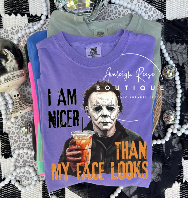 I Am Nicer Than My Face Looks Sweatshirts & T-Shirts