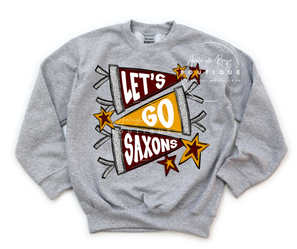 Lets Go Saxons T-Shirts & Sweatshirts