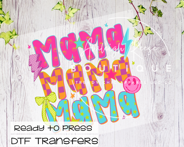 Mama Stacked Brights DTF Transfer