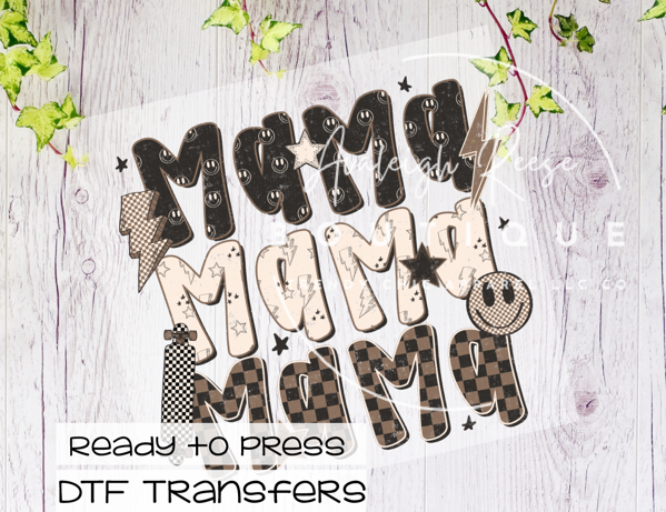 Mama Stacked Neutral DTF Transfer