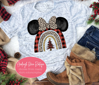 Minnie Leopard Christmas Rainbow Tees & Sweatshirts