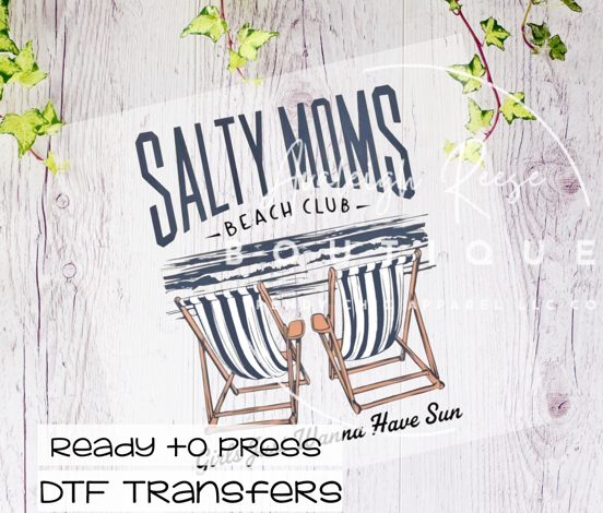 Salty Moms Beach Club DTF Transfer
