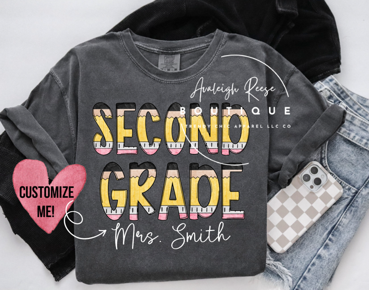 Personalized Second Grade Sweatshirts & T-Shirts