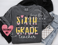 Personalized Sixth Grade Sweatshirts & T-Shirts