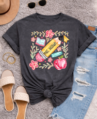 Custom Brushstroke Floral Teacher Sweatshirts & T-Shirts