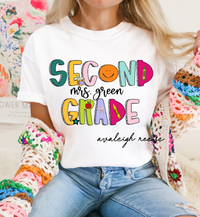 Custom Second Grade Teacher Shirt, Second Grade Dream Team Shirt, Personalized 2nd Grade Teacher, Back to School Teacher Gifts