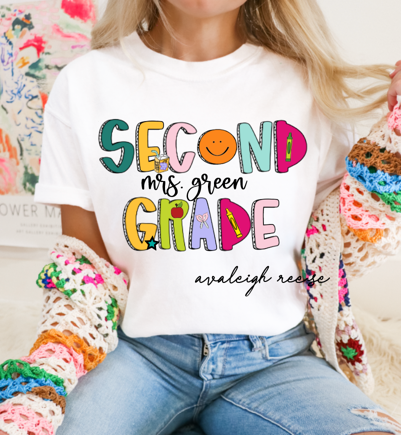 Custom Second Grade Teacher Shirt, Second Grade Dream Team Shirt, Personalized 2nd Grade Teacher, Back to School Teacher Gifts