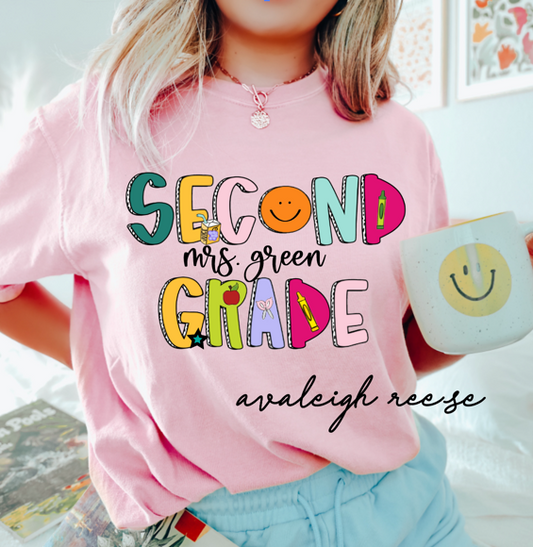 Custom Second Grade Teacher Shirt, Second Grade Dream Team Shirt, Personalized 2nd Grade Teacher, Back to School Teacher Gifts