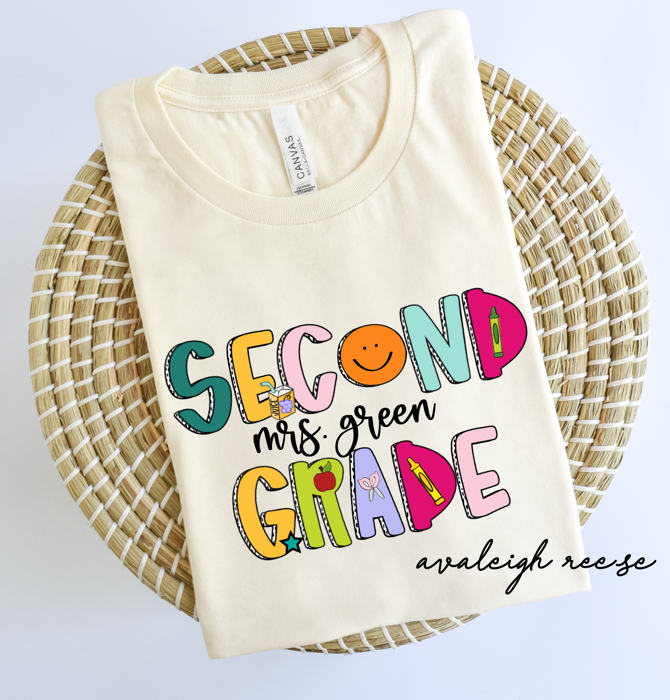 Custom Second Grade Teacher Shirt, Second Grade Dream Team Shirt, Personalized 2nd Grade Teacher, Back to School Teacher Gifts