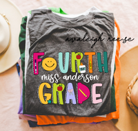 Custom Fourth Grade Teacher Shirt, Fourth Grade Dream Team Shirt, Personalized 4th Grade Teacher, Back to School Teacher Gifts