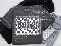 Teacher Checkered Sweatshirts & T-Shirts