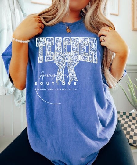 White Lace Teacher Sweatshirts & T-Shirts