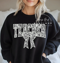 White Lace Teacher Sweatshirts & T-Shirts
