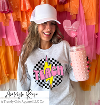 Teach Checkered  Sweatshirts & T-Shirts