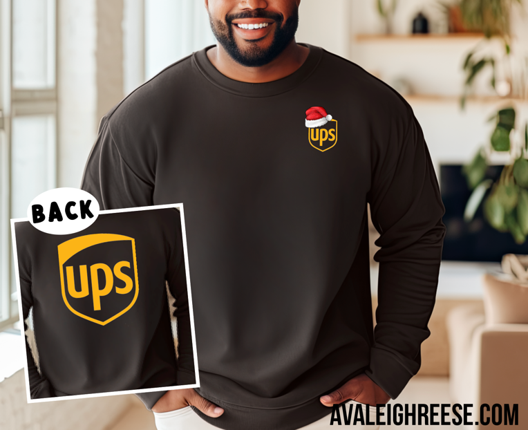 Ups Santa UPS - Santa hat Logo Sweatshirt – AvaLeigh Reese