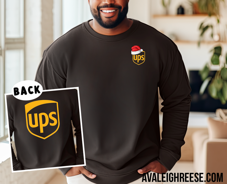 UPS - Santa hat Logo Sweatshirt