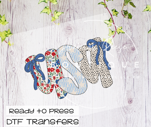 USA Patterns Dark DTF Transfer