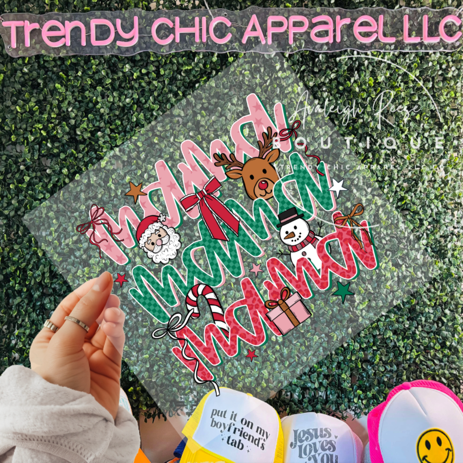 Christmas Mama Stacked - Caucasian Santa DTF Transfer