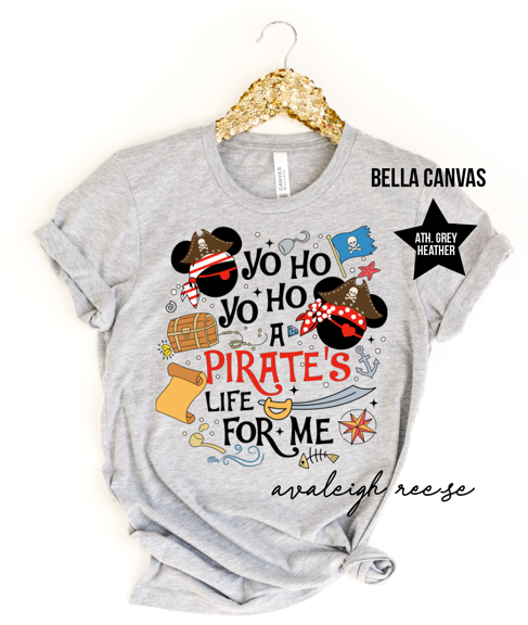 Yo Ho Yo Ho A Pirates Life For Me Tee