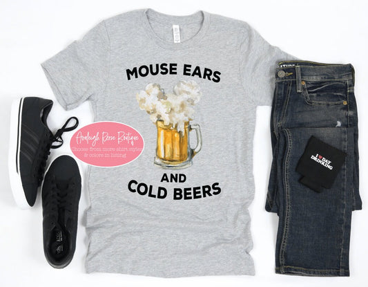 Mouse Ears and Cold Beers Disney Shirts -  Disney Shirts  - Disney Dad Shirts