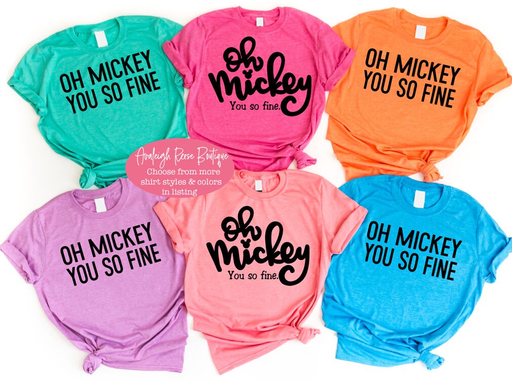 Oh Mickey You So Fine Tees - Mickey Shirts  - Disney Family Shirts - Trendy Unisex Tees