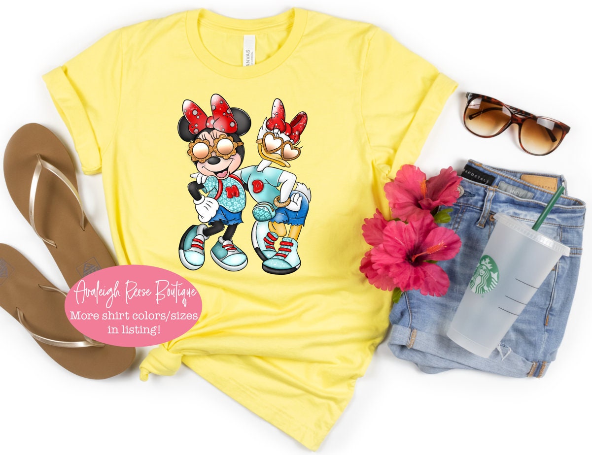 Minnie and Daisy Face - Best Friends Disney Shirt  - Disney Family Shirts - Minnie Mouse and Daisy Duck Shirts