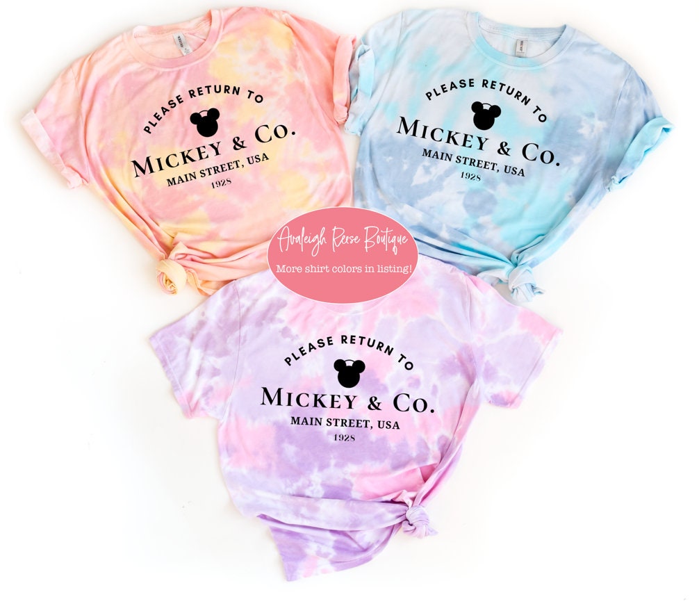 Please return to Mickey & Co  - Mickey and Co. Disney Tie Dye Shirts