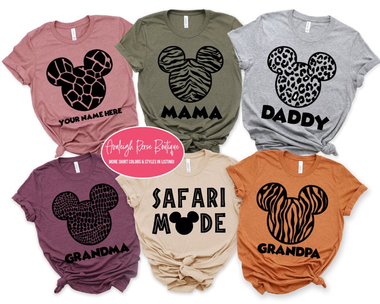 Custom Disney Safari Tees - Safari Mode Disney Shirts  - Animal Kingdom Shirts  - Family Safari Shirts