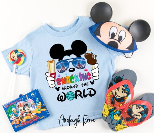 Mickey Snacking around the world - Boys Disney Shirt  - Disney Family Shirts